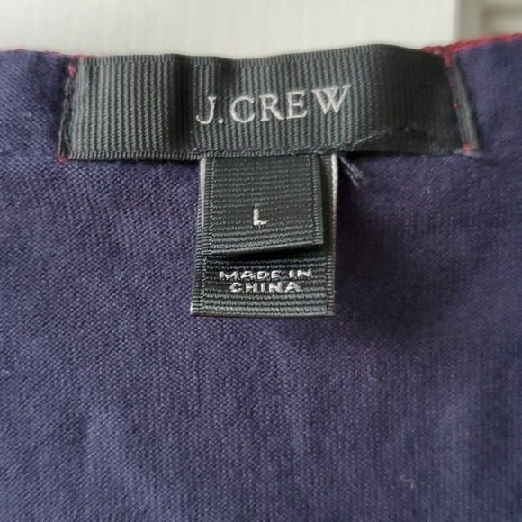 J. CREW BLUE EMBROIDERED TRIM TASSEL SLEEVELESS TOP LARGE - Picture 5 of 12